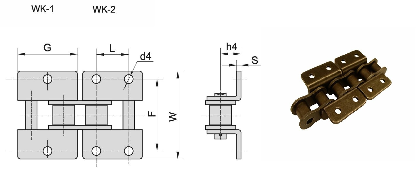 Цепь с аттачментами, цепь WK-1, WK-2